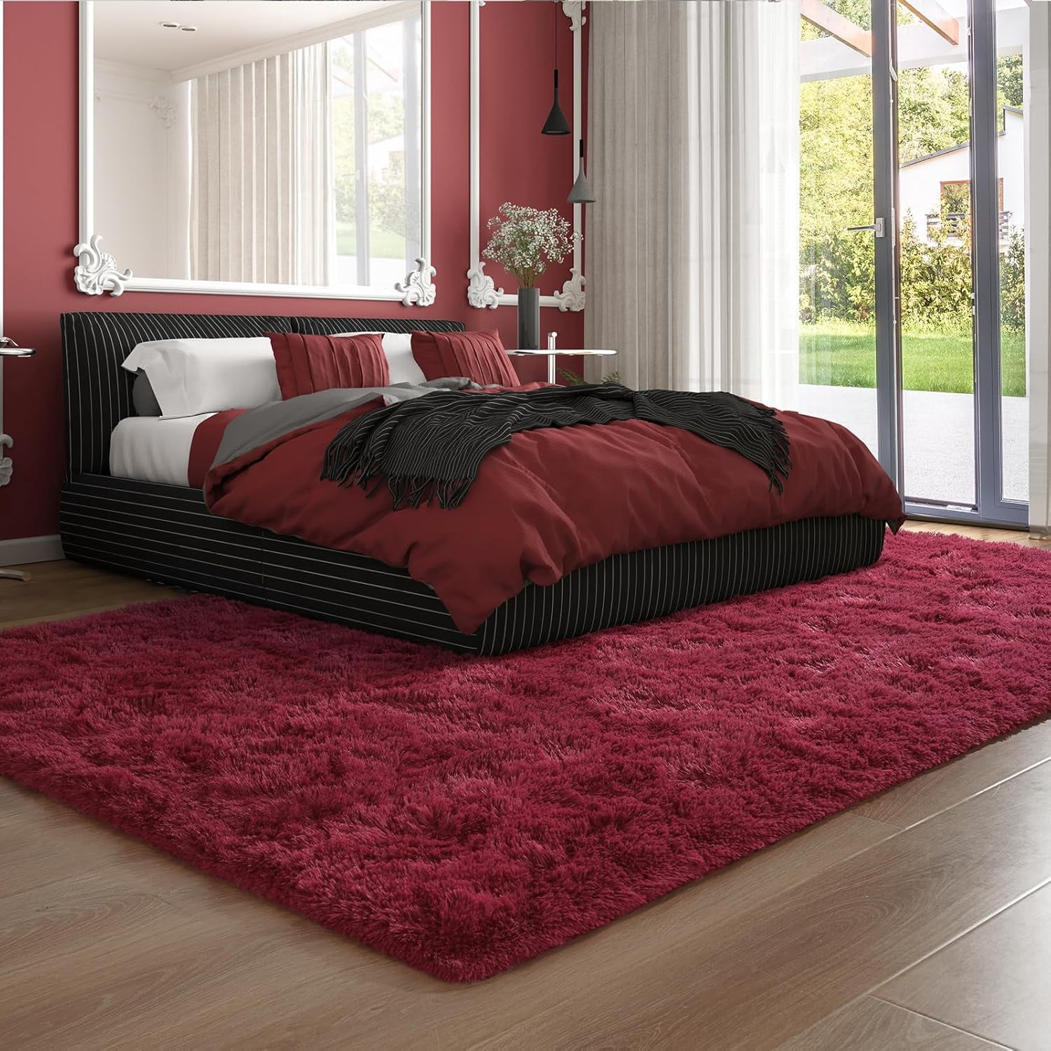 Tapis Ovale En Peluche Douce – 0,8x1,6 M, Envers Antidérapant, Pour Chambre, Salon Ou Chambre D’enfant (blanc, Rose, Gris)