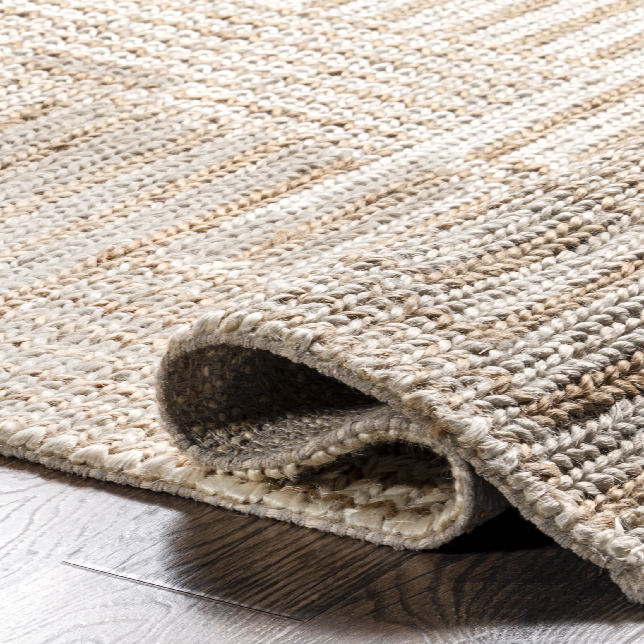Rugs USA Grassland Handwoven Jute Area Rug, 7' 6" x 9' 6", Liess Ivory