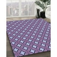 thumbnail image 3 of Ahgly Company Machine Washable Indoor Square Transitional Purple Mimosa Purple Area Rugs, 6' Square, 3 of 7