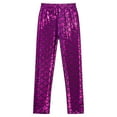 thumbnail image 4 of Alvivi Kids Girls Shiny Mermaid Leggings Toddler Metallic Fish Scale Printed Tights Dance Costume Hot Pink 5-6, 4 of 7