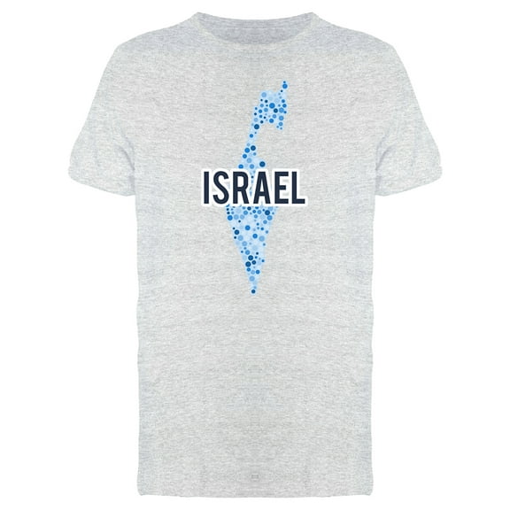 Israel Dotted Map Ts Tee Men's -Image by Shutterstock