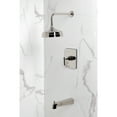 thumbnail image 2 of Kingston Brass KB6346CML Manhattan Single-Handle Pressure Balanced Tub and Shower Faucet, Polished Nickel, 2 of 7