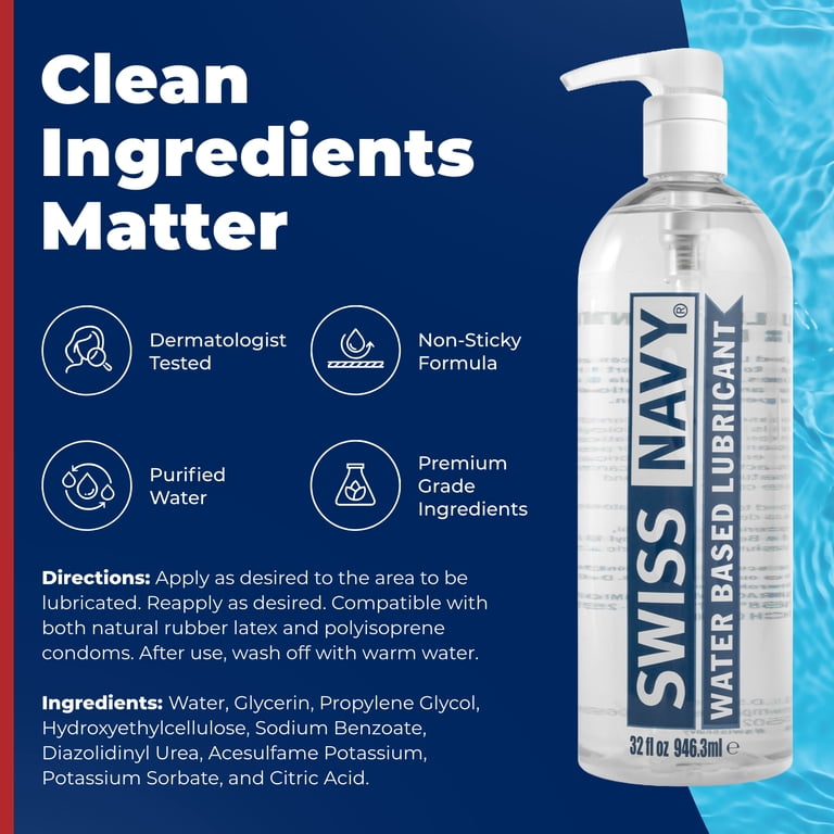 Swiss Navy Premium Water-Based Personal Lubricant, Sex Gel for