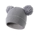 thumbnail image 2 of Aihuaihua Kids Winter Knit Beanie Hat Double Pom Pom for Boys Girls 2 to 8 Years, 2 of 4