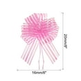 thumbnail image 2 of Uxcell Organza Large Pull Bow Gift Wrapping Bows Ribbon Chiffon Yarn for Wedding Basket Presents Christmas Pink 6", 2 of 6