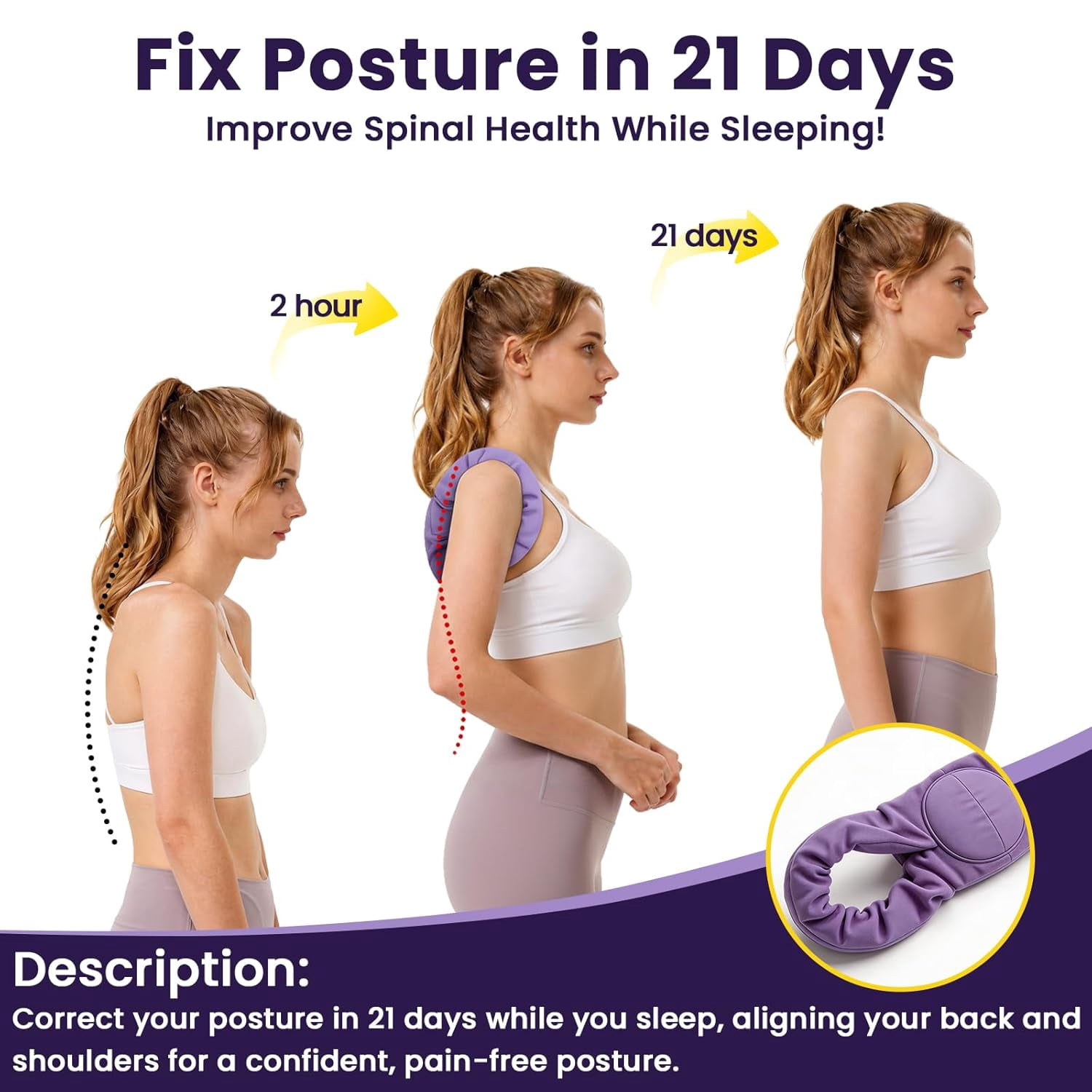 Shoulder Brace for Sleeping,Straps Hunchback Posture Upper Back Corrector for Men Proper Align Sleep Support Device Night Shoulder Opener Stabilizer Better Nighttime Chest Belt