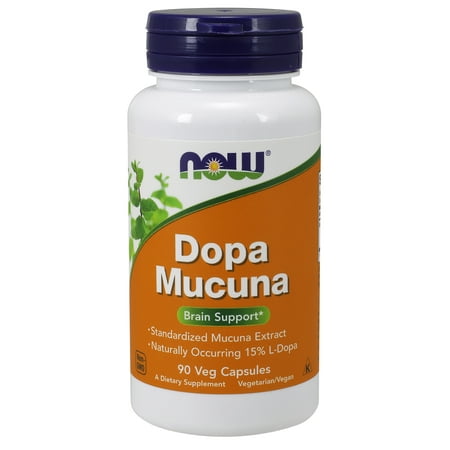 Now Supplements NOW Supplements, DOPA Mucuna, Standardized Mucuna Extract with Naturally Occurring 15% L-Dopa, 90 Veg Capsules ()