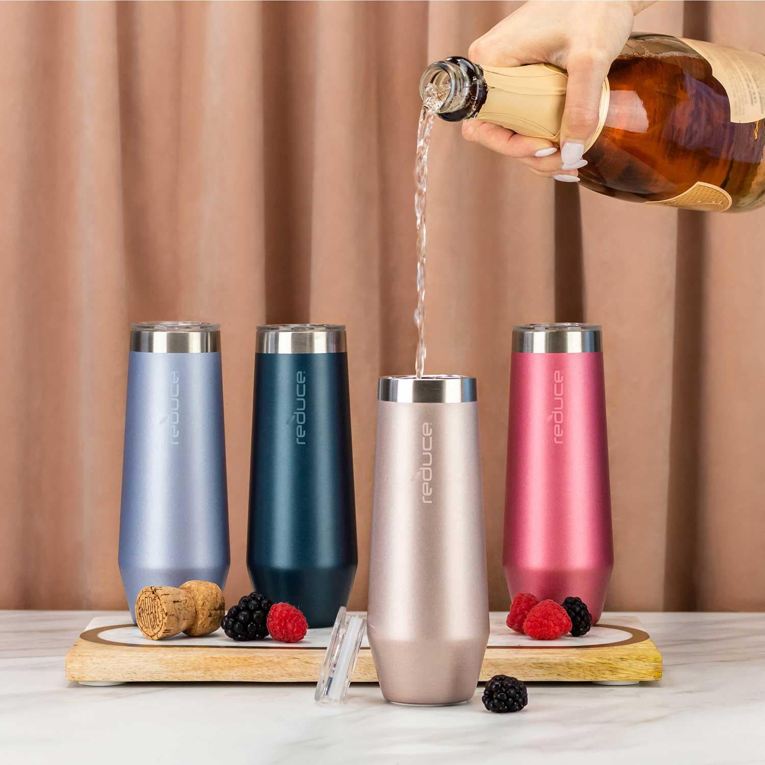 7oz Vacuum Insulated Champagne Flute– FIFTY/FIFTY Bottles