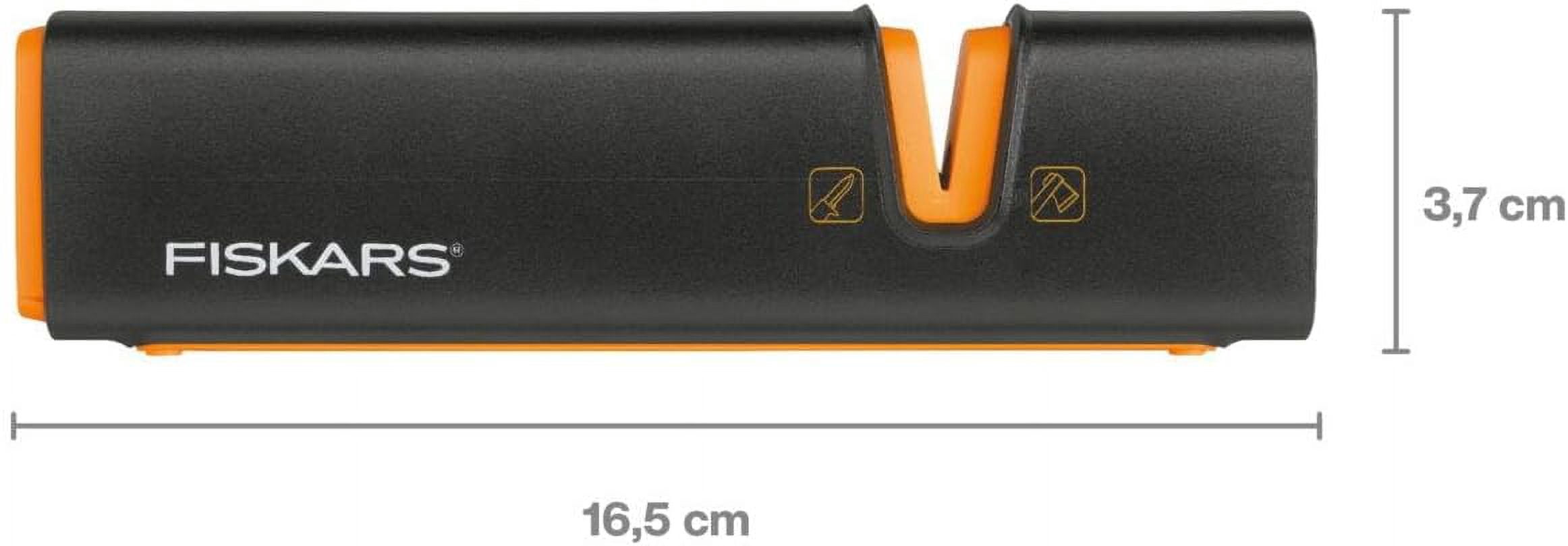 XSharp Axe and Knife Sharpener, Ceramic sharpening stone/Fiberglass reinforced plastic case, Black/Orange, 1000601