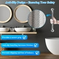 thumbnail image 4 of Yalumo Grab Bars for Bathtubs and Showers, 2 Pack 16 Inch  Stainless Steel 1.25” Diameter Bathroom Grab Bar and Toilet Rail, Anti-Slip Safety Shower Handles for Elderly, Seniors and Handicap, 4 of 8