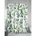 thumbnail image 5 of Shower Curtain Green Leaf Shower Curtains for Bathroom, Waterproof Polyester Shower Curtain Set with Hooks, Extra Long 72" x 96" Leaf Watercolor, 5 of 6