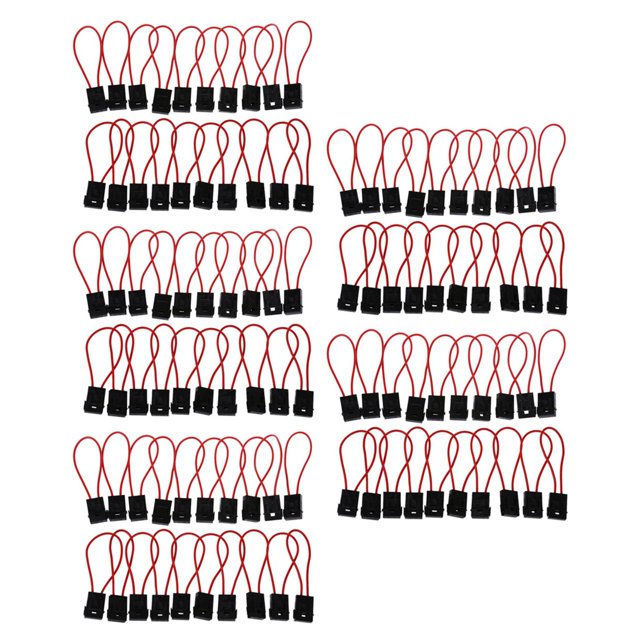 30A Wire In-Line Fuse Holder Block Black Red for Car Boat Truck 100Pcs