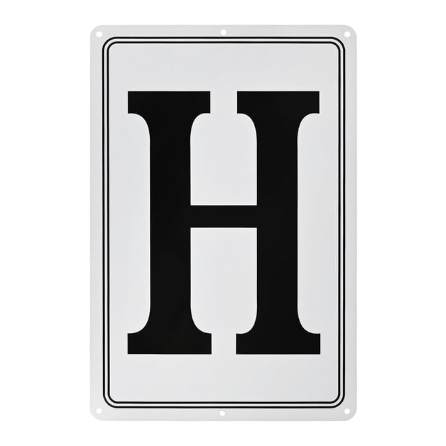 Uxcell Señal de Letra de Aluminio H, Números de Casa de 11.8 Pulgadas y Letras de Metal