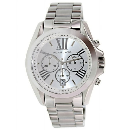 Michael Kors Women's MK5535 Bradshaw Silver Tone Dial Stainless Steel Bracelet Chronograph Watch