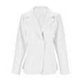 thumbnail image 4 of YDFCWXW Women Blazer Jackets Turn Down Collar Blouse Long Sleeve Casual Fall Winter Work Coat Open Front Cardigan White, L, 4 of 5