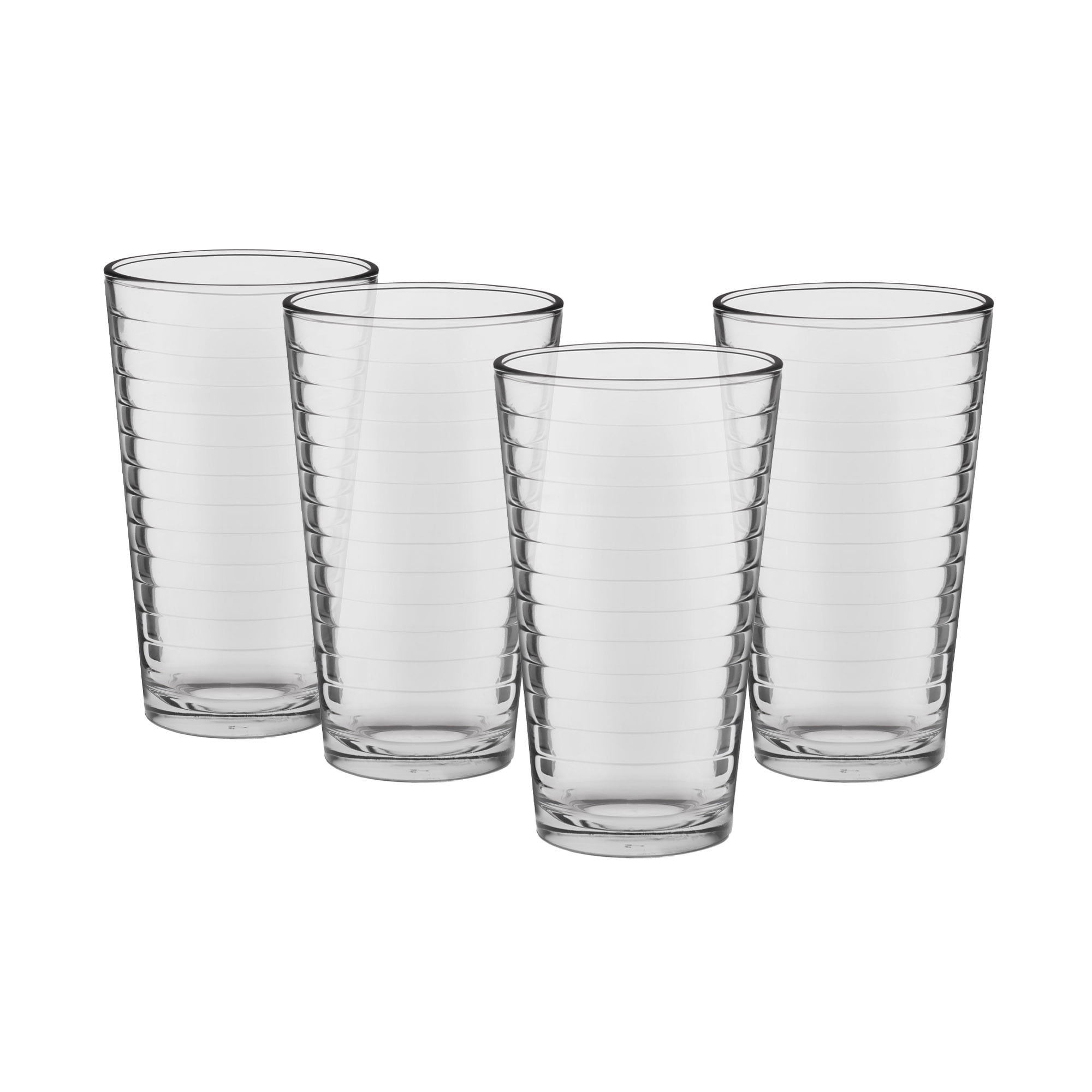 (4 pack) Mainstays Gallant Glass Drinkware Set, 16.2 oz, 8-Piece