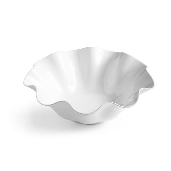 White 15.5" Clam Serving Bowl