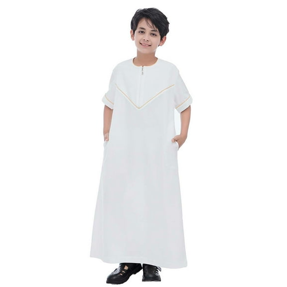 Big Boys Tops Casual Long Tunic Clothing White Size 9-10T