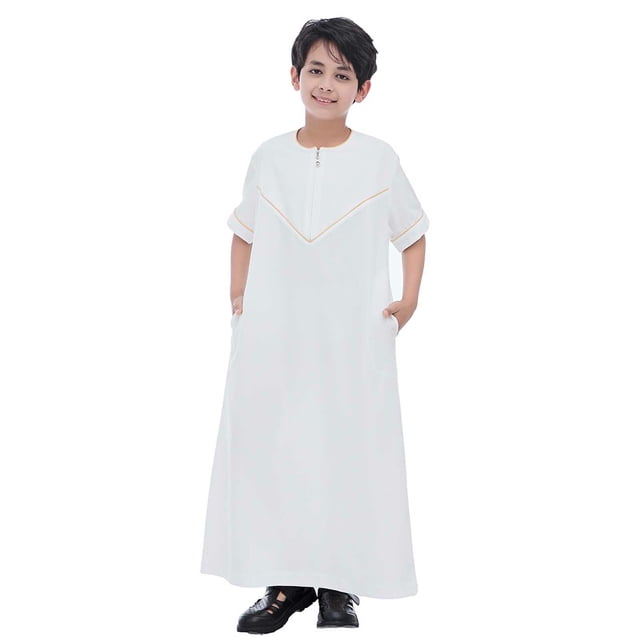 Tween Hauts Garçons Tunique Longue Décontractée Vêtements Blanc Taille 11-12T