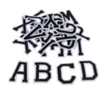 thumbnail image 1 of Parche de alfabeto bordado Baoblaze s de apliques bordados Blanco Negro, 1 of 8