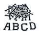thumbnail image 1 of Set de Letras de Hierro Zulema 26 Piezas Parche de alfabeto bordado negro, 1 of 8