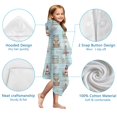 thumbnail image 7 of Blue Highland Cow Lighthouse Beach Pattern Hooded Bath Towel，50"x30" for Ages 3 To 12 Kids, Quick Dry Lightweight Soft Microfiber Hood Beach Towel Cover Up for Kids, 7 of 7
