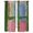 Green, Pink, Blue, variant on Abstract Art Green Window Kitchen Curtains 45 Inch Length, Modern Vague Garden Tiers Curtains for Bathroom Bedroom Cafe, Light Filtering Small Window Treatment Short Tiered Drapes 2 Panels 42"Wx45"L
