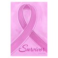 thumbnail image 1 of Toland Home Garden Survivor 28 x 40 Inch Decorative Pink Breast Cancer Support Ribbon Awareness House Flag, 1 of 1