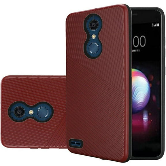 GSA Textured Embossed PC TPU Hybrid Case for LG K30, LG K10 (2018) Red