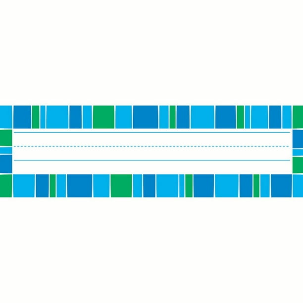 Stripe Tacular Cool Blue Desk Toppers Name Plates Walmart Com