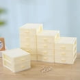 thumbnail image 3 of Mini Multi-Layer Desktop Drawer Style Storage Box Plastic Cosmetics Jewelry Case, 3 of 10