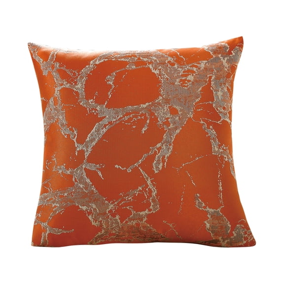 Violet Linen Cordova Abstract Marble Pattern, Polyester Jacquard, Rust, 18 Inch x 18 Inch, Decorative Throw Pillow Cover