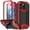 Red, variant on Feishell Cover for iPhone 14 Pro Case Heavy Dustproof Shockproof Dropproof Military Grade Rugged Durable Aluminum Metal Case with Kickstand Screen Protector, Red