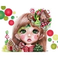 thumbnail image 2 of Sheena Pike Art 18x15 Gold Ornate Wood Framed with Double Matting Museum Art Print Titled - Ginger (Christmas) - MunchkinZ Elf, 2 of 4