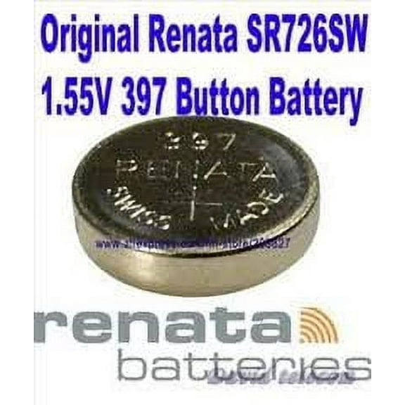 Renata 397/396 - SR726 Silver Oxide Button Battery 1.55V - 25 Pack