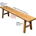 thumbnail image 3 of Small Entryway Indoor Wooden Bench,Rustic Farmhouse Benches for Table,Vintage Noodle Narrow Wood Long Bench Seat,for Kitchen,Entry Way,Hallway,Living Dining Room,Window,Bedroom 39.3x10.2x17.7in, 3 of 9