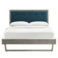 thumbnail image 5 of Modway Willow King Wood Platform Bed With Angular Frame, Gray Azure, 5 of 8