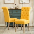 thumbnail image 2 of Roundhill Furniture Habit Dining Chair, Set of 2, Yellow, 2 of 8