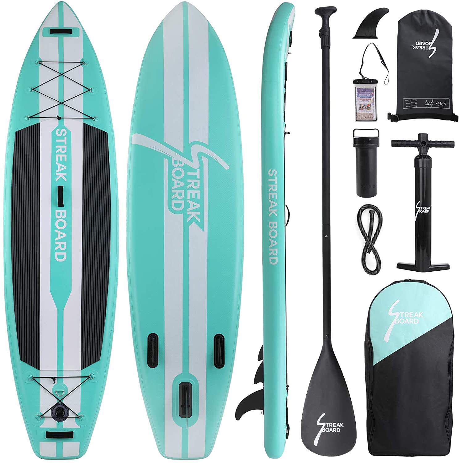 streakboard Inflatable Stand Up Paddle Board Surfing SUP Boards, No