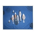 thumbnail image 3 of Graflsoa Tapis de Plage Design Poisson Bleu 210T Polyester & TPU, Plusieurs Tailles (1x1.4m à 2x2.1m), Léger & Portable, Inclut une Pochette pour un Rangement Facile, 3 of 6