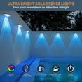 thumbnail image 2 of Slssqhz Solar Fence Lights Outdoor LED Color Changing IP65 Waterproof Lights for Fence Wall Deck Step Backyard Patio Railings Pool, 2 of 6