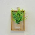 thumbnail image 1 of TIMIFIS Wooden Hanging Decorations, Wooden Rectangular Photo Frame Hanging Decorations High Class Feeling Living Room Green Wall Decorations Faux Rattan Wall Decorations Home Decor, 1 of 6