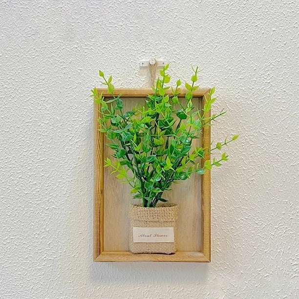 Fiudx Marco de Fotos de Madera, Elegante Decoración Colgante, Madera Natural, Diseño Rectangular con Estilo, Versátil Arte de Pared, Ideal para Sala de Estar y Dormitorio, Realza La Estética Del Hoga