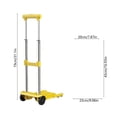 thumbnail image 3 of Folding Hand Truck with Telescoping Handle and Wheels, Portable Foldable Dolly Cart for Moving Boxes, Groceries, Camping, and Courier Delivery, 3 of 6