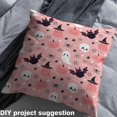 thumbnail image 2 of Homewish Halloween Bat Fabric by the Yard 1 Yard,Pink Pumpkin Lantern Home Decor Fabric by the Yard,Cute Cartoon Ghost Skull Sewing Fabric For Children,Microfiber Bedroom Decor, 2 of 6
