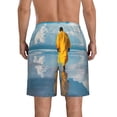 thumbnail image 3 of KLL Monk Walking On Water Men's Casual Summer Beach Shorts Hawaiian Shorts with Pockets-Medium, 3 of 5