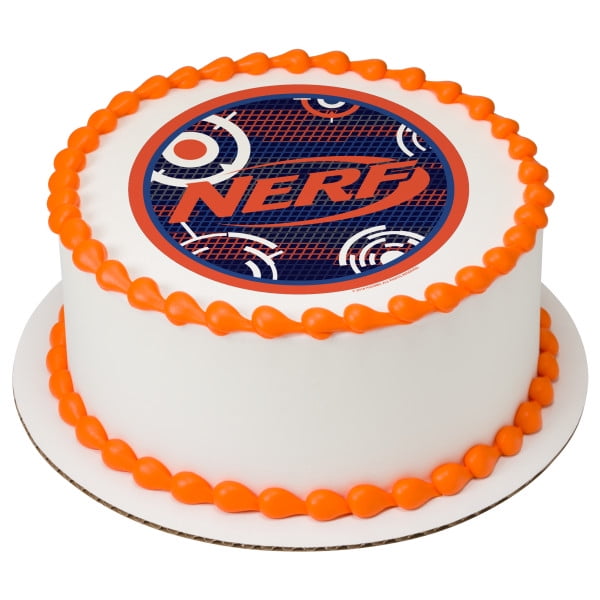 NERF Blast Edible Cake Topper Image - 8' Round