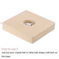 thumbnail image 3 of LED Madera Bola Soporte Exhibición Base 10x10x2cm Colorido Luz Cuadrado USB Interruptor para Cristal Bola Piedra Unique Bargains pedestales de exhibición decorativos, 3 of 5