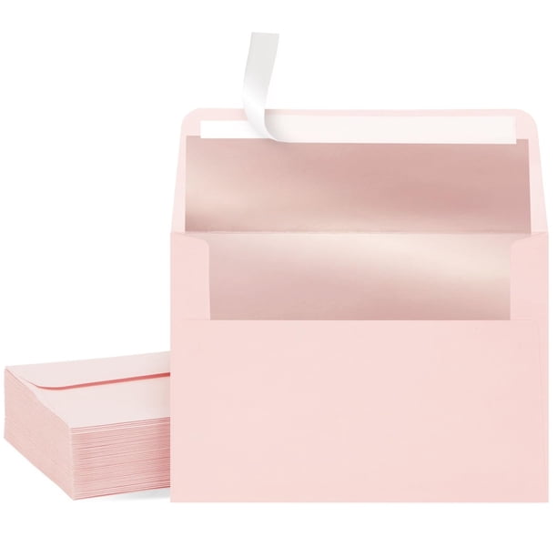 Sobres BEST PAPER GREETINGS en oro rosa A7, 13 x 18 cm, 50 unidades, color rosa