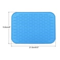 thumbnail image 2 of Uxcell Silicone Dish Drying Mat, 8.5" x 6" Under Sink Drain Pad for Kitchen Counter, Sink, Fridge, Drawer - Blue, 2 of 5